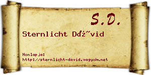 Sternlicht Dávid névjegykártya