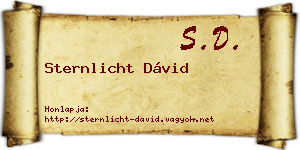 Sternlicht Dávid névjegykártya